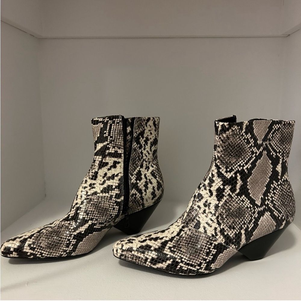 RAG & BONE Spire Snake Leather Side-Zip Boots